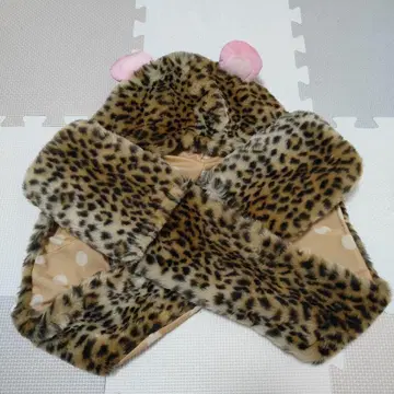 USJ 핑크 팬서 모자 머플러 장갑 레오파드 무늬