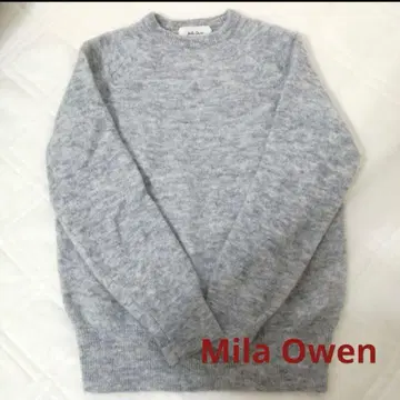새상품급 Mila Owen 미라 오웬 모헤어 혼방 니트 그레이