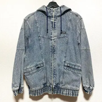 X-girl 엑스걸 데님 후드티 인디고 염색 사이즈 2
