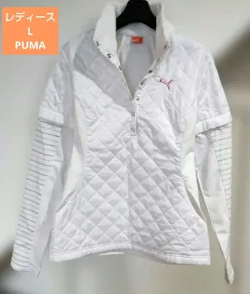 PUMA L 퀼팅 원단 화이트 2way 여성용 골프 인기