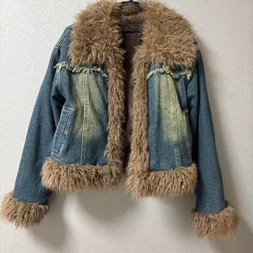 데님 퍼 자켓 y2k