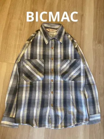 빅맥 체크 무늬 플란넬 셔츠 L 사이즈