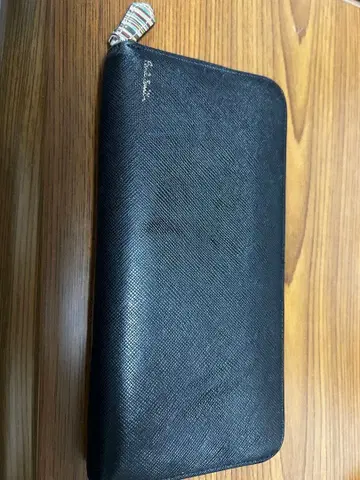 블랙 가죽 장지갑 지퍼식