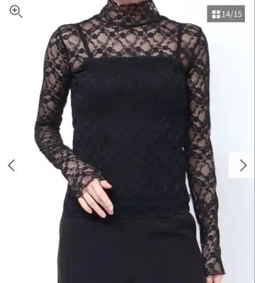 [ 미사용 새상품 ] MURUA 시어 레이스 상의