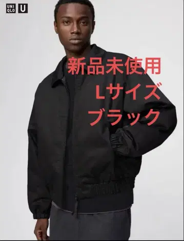 미사용 새상품 UNIQLO U 퍼프 테크 숏 블루종 블랙 L