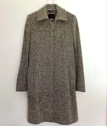 코트 여성용 TOMORROWLAND 트위드 블랙 벨트 울