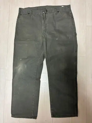 Dickies 카키 페인터 데님 38 x 30 구제 의류