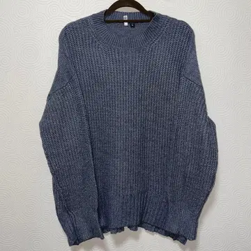 vanilla studio 여성용 그레이 긴팔 니트 스웨터 4L