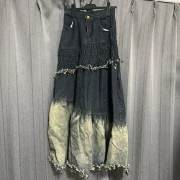 osrs 데님 프릴 롱 스커트 M