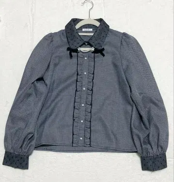 Pal elfy 하운드투스 체크 블라우스