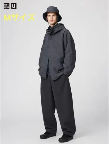 UNIQLO U 브러쉬드 맨투맨 와이드 팬츠 DARK GRAY