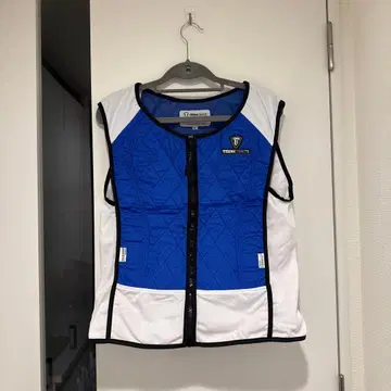 TECHMATE 퀼팅 베스트 M 사이즈 파랑/화이트