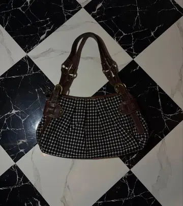 탑카피 Topkapi 체크 무늬 토트백 그런지