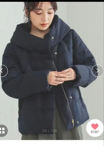 숏 다운 볼륨 넥 다운 BEAMS HEART