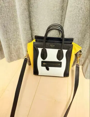 핸드백 숄더백 수하물 바이컬러 사이드 스웨이드 머스타드