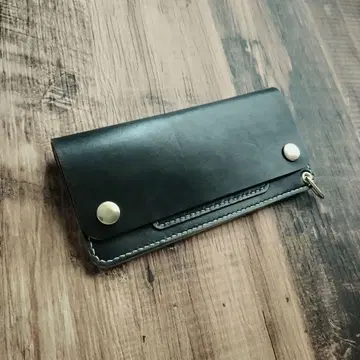 롱 지갑 트래커 지갑 도치기 가죽