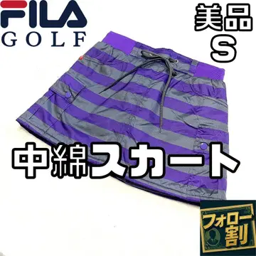 [팔로우 할인] 새상품급 휠라골프 충전솜 스커트 S사이즈 보더 무늬