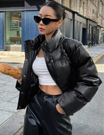 숏 기장 다운 자켓 m 사이즈