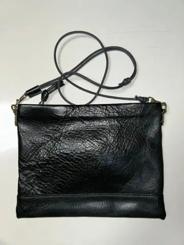 SLOW BEAMS 별주 가죽 사코슈 숄더백 천연 가죽 블랙