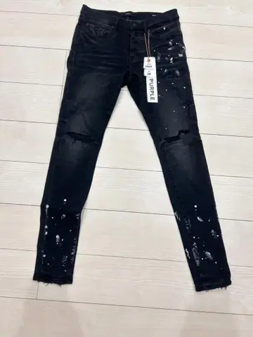 PURPLE 스키니 팬츠 블랙 구형