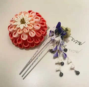 츠마미세공 머리 장식 2세트