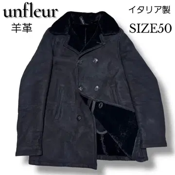 앙플뢰르 이탈리아제 시어링 무스탕 코트 양가죽 블랙