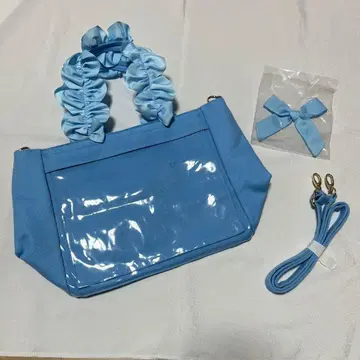 자카마트 A4 프릴 토트 색스 스카이블루 이타백 이타백