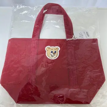 러브러리 바이 페이 올드 테디 걸 와펜 토트백 스몰 와인