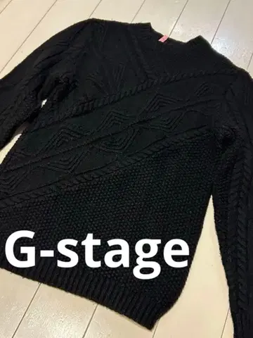지스테이지 G-stage 블랙 케이블 니트 스웨터 사이즈 46