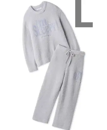 [ HOMME ] 파우더 슬리피 로고 자카드 풀오버 & 롱 팬츠 세트