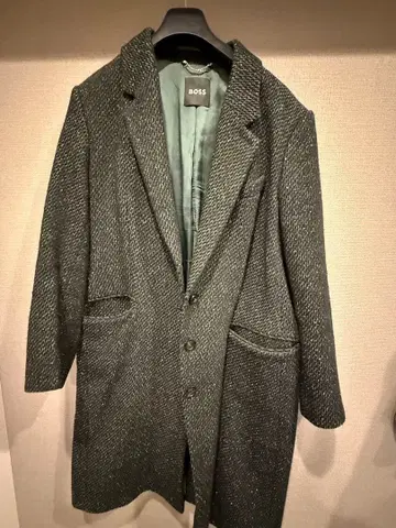 BOSS 다크 그레이 체스터 코트