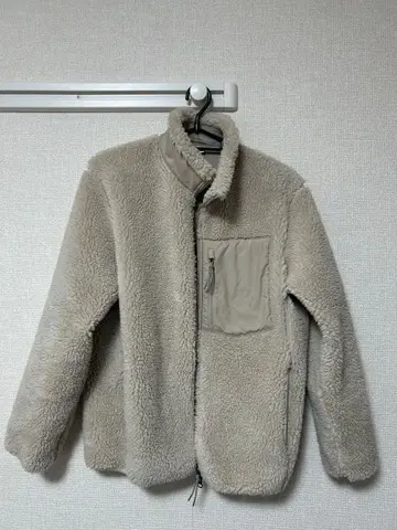 베이지 플리스 자켓 s 유니클로