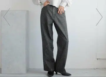 LOWRYS FARM 비쥬 와이드 스트레이트 팬츠 블랙 M