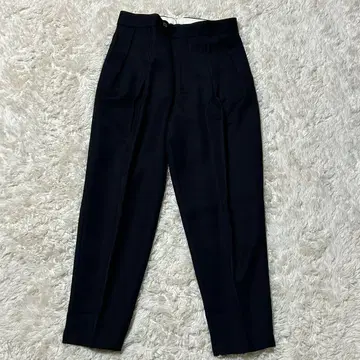 컨디션 최상 드로어 울모헤어 새틴 턱 팬츠 갭 턱 S 네이비