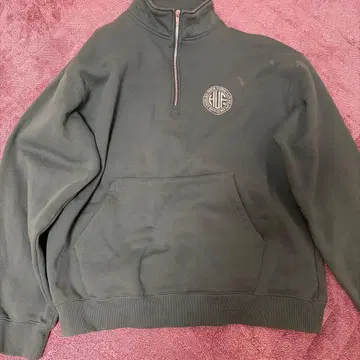 HUF 하프 지퍼 맨투맨 다크 그레이