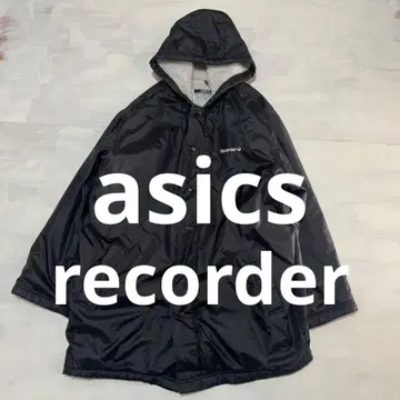 80s asics recorder 벤치 코트 보아 안감 로고 자수