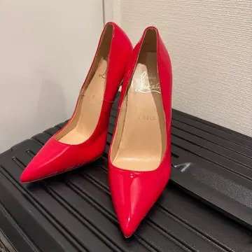 레드 에나멜 스틸레토 하이힐