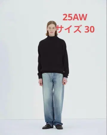 SELVEDGE FADED HEAVY DENIM WIDE PANTS 30