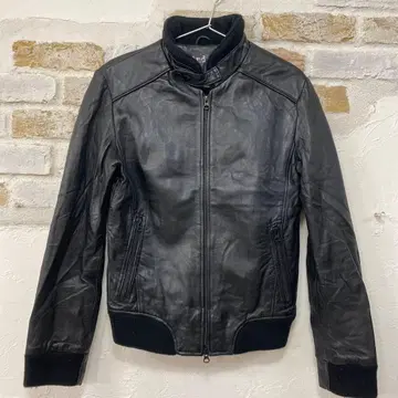 새상품급 양가죽 AND A 블랙 가죽 싱글 자켓 M