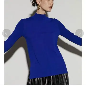 UN3D. BASIC TURTLE 터틀넥 니트 블루 38