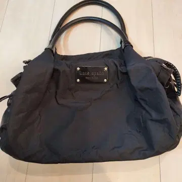 케이트 스페이드 뉴욕 보스턴 백 나일론 가죽 블랙