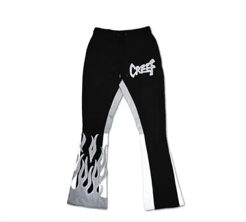 CREEF 프레임 스웨트 팬츠 블랙
