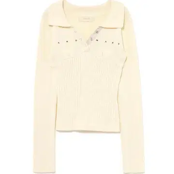 andmary 린지 로고 탑 아이보리