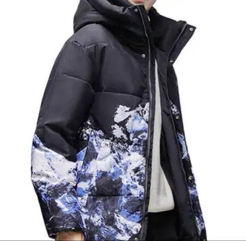 고품질 덕 다운 95% 그라데이션 배색 XL 남성용 겨울 다운 자켓