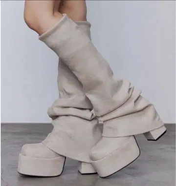 EMODA 루즈 플레어 커버 핏 부츠 L 사이즈