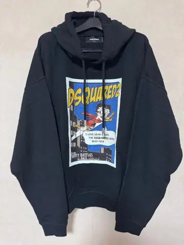 레어 희귀 DSQUARED2 베티 후드티 블랙
