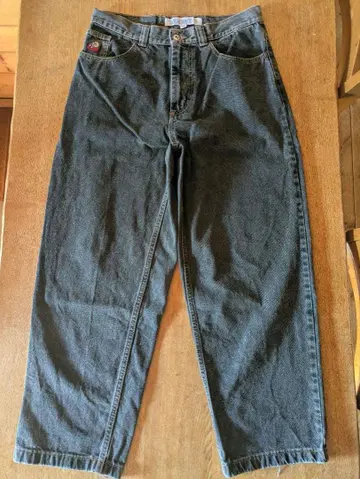 BIGBOY 다크 그레이 스트레이트 레그 데님 M