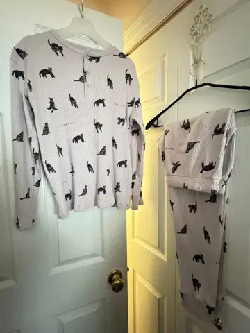 젤라또피케 옴 리브 룸웨어 상하의 세트 할로윈 한정판 검은 고양이