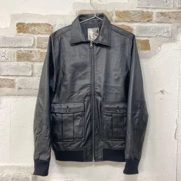 새상품급 소가죽 블랙 가죽 자켓 L