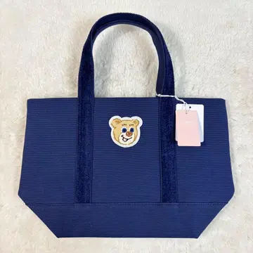 새상품 FEILER 올드 테디 와펜 토트백 네이비 소